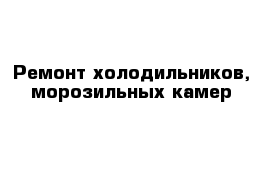 Ремонт холодильников, морозильных камер